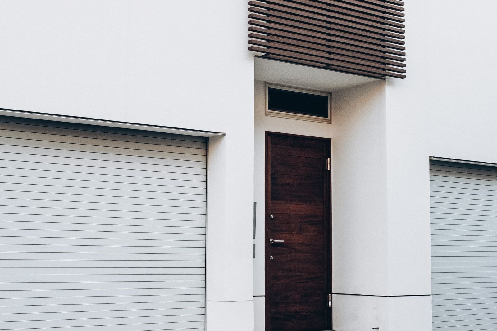 A residential garage door in Santa Monica, California